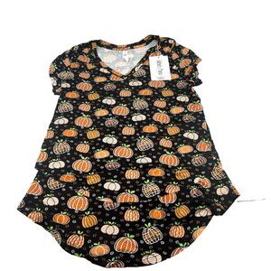 NWT Latched Mama XS Pumpkin Nursing Boyfriend Tee Halloween Breastfeeding Shirt